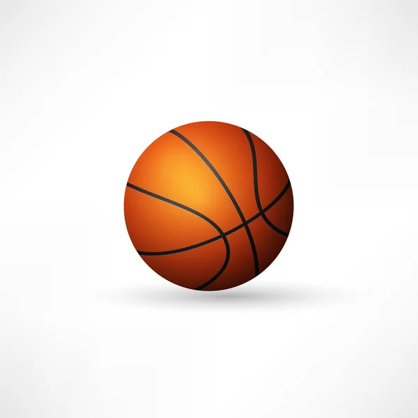 Icône de basket-ball orange — Image vectorielle