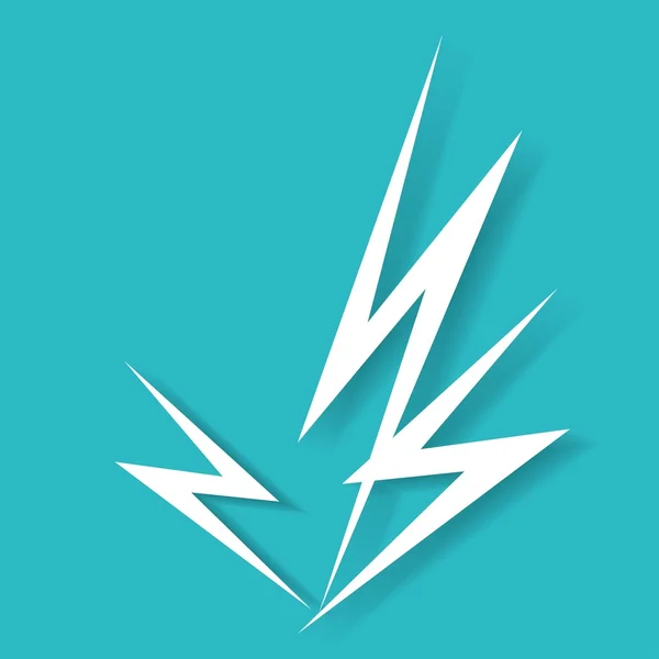 White lightning ikonen — Stock vektor