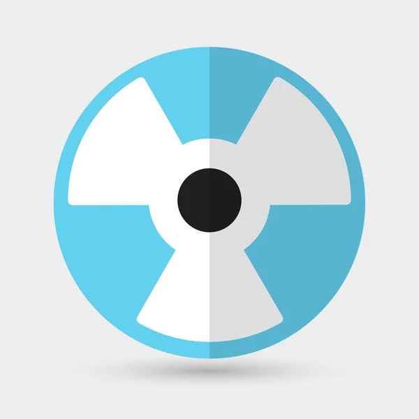 Blue radiation symbol — Stock Vector