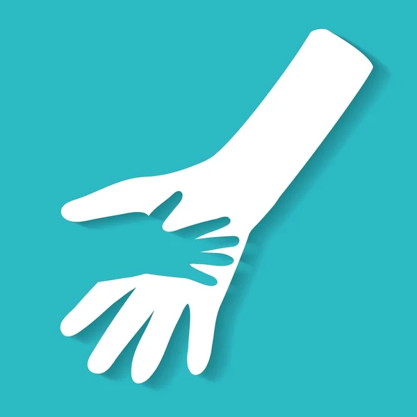 Helping hand icon — Stock Vector