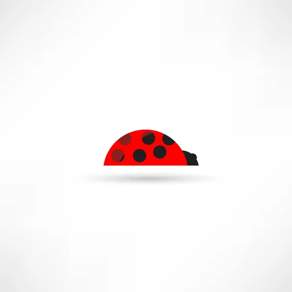 Rood Ladybug pictogram — Stockvector