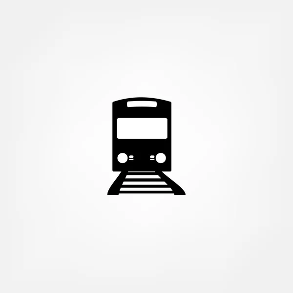 Black Train Icon — Stock Vector