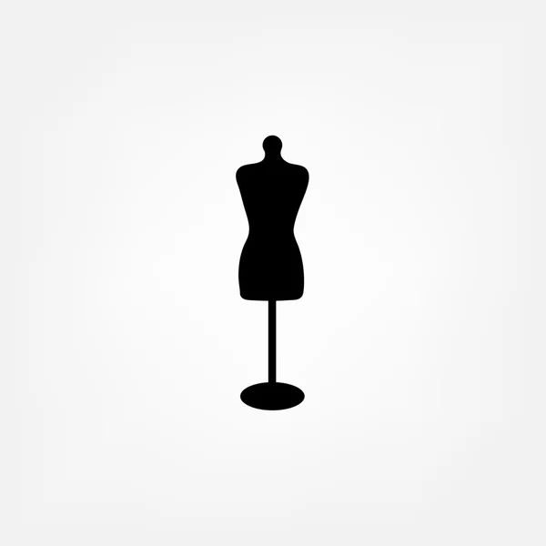 Icono maniquí negro — Vector de stock