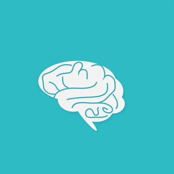 White Brain icon — Stock Vector
