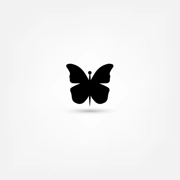 Icono de mariposa negra — Archivo Imágenes Vectoriales