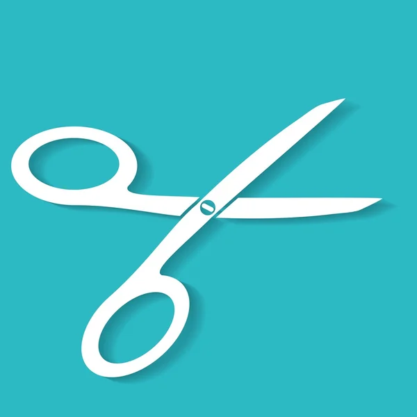 White scissors icon — Stock Vector