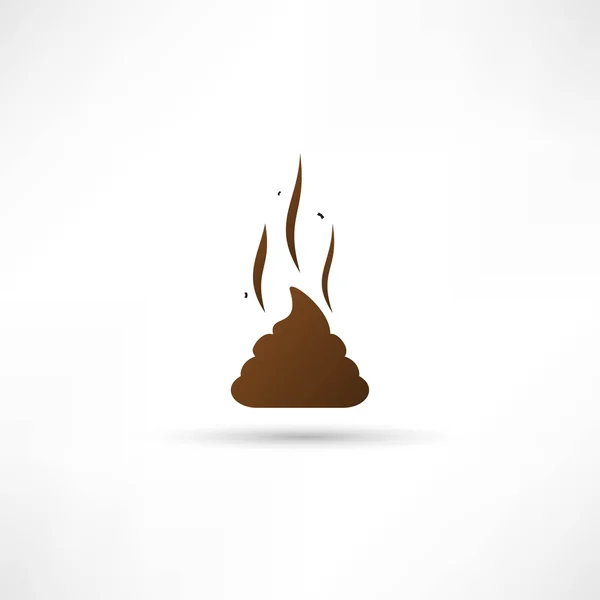Icona della cacca marrone — Vettoriale Stock