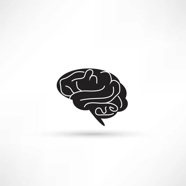 Black Brain icon — Stock Vector