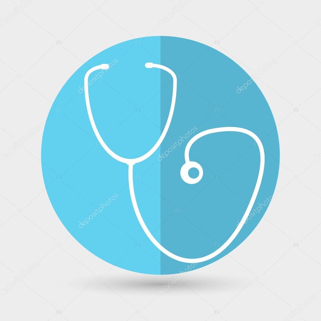 Medicine, stethoscope icon