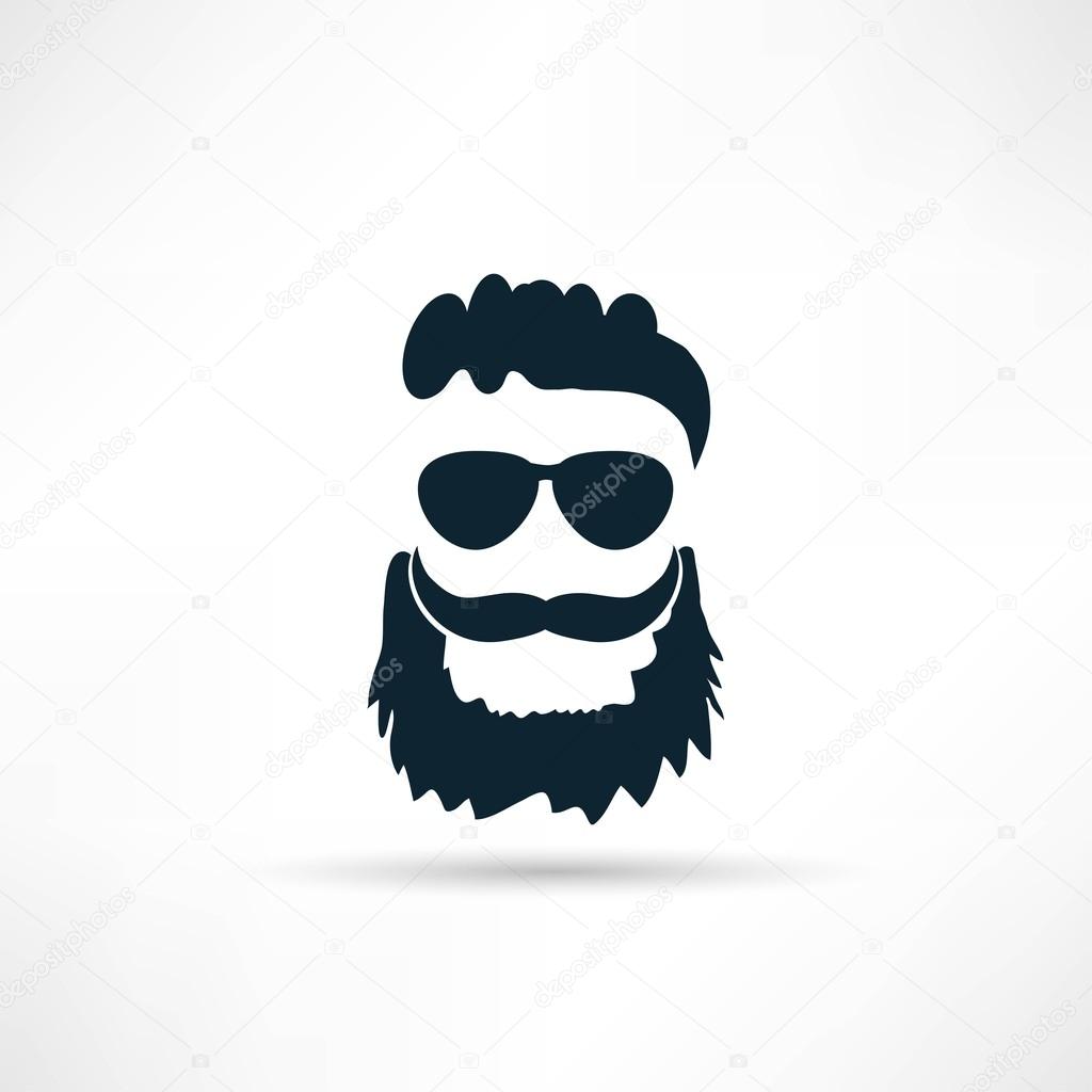 Beard, hipster icon