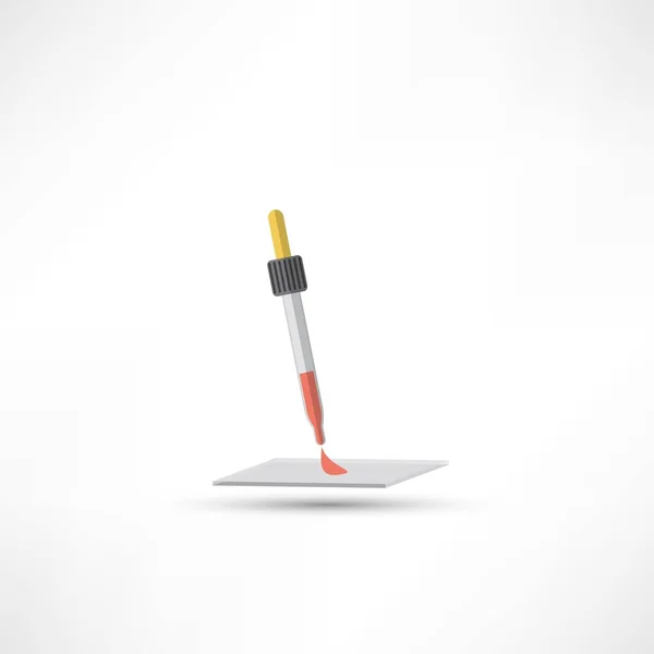 Compte-gouttes avec icône liquide — Image vectorielle