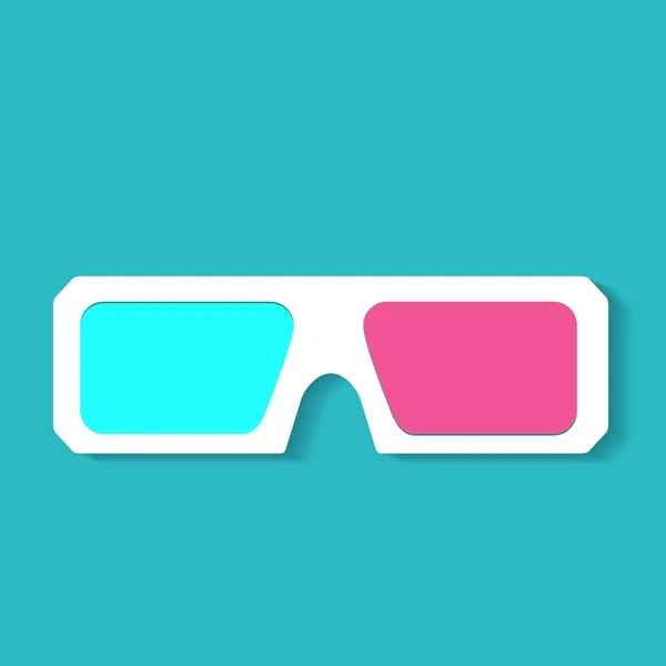 3D okulary ikona ilustracja — Wektor stockowy