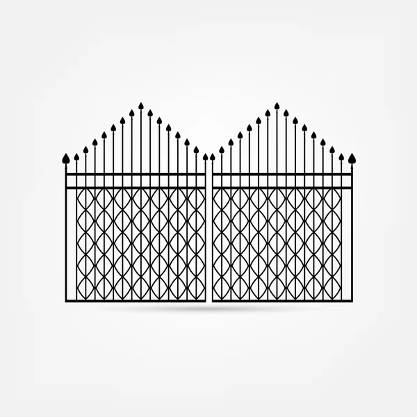 Zwarte poort pictogram — Stockvector
