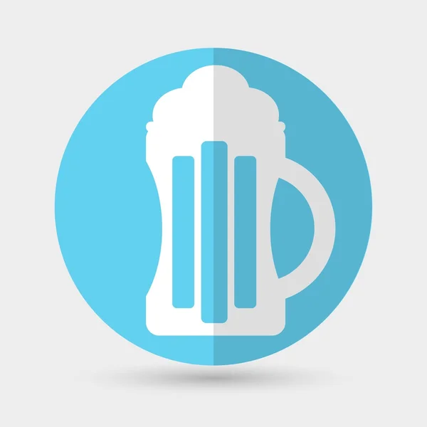 White Beer icon — Stock Vector