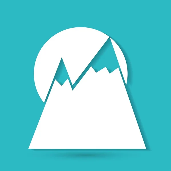 Иконка горы — стоковый вектор