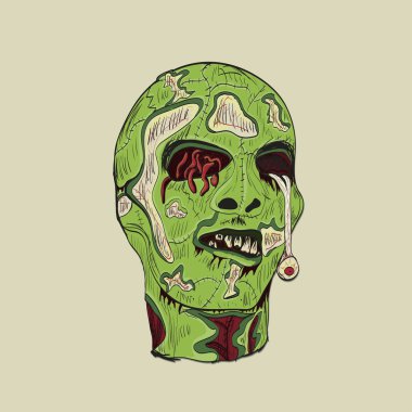 çizgi film zombi beyin ile