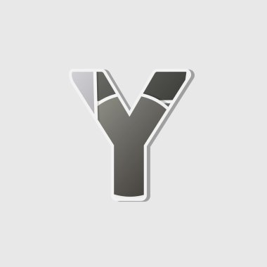 mektup y ile soyut simgesi