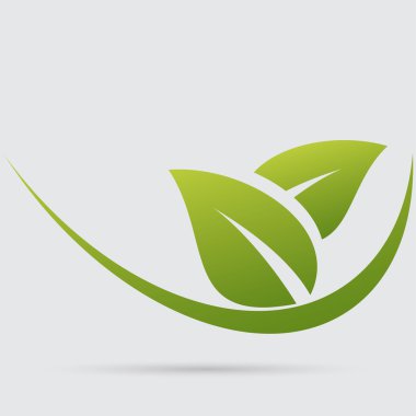 Eco, yapraklar, doğal simgesi