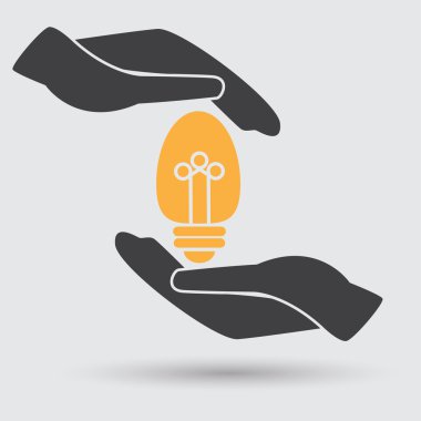 fikir kavramı, ampul simgesi