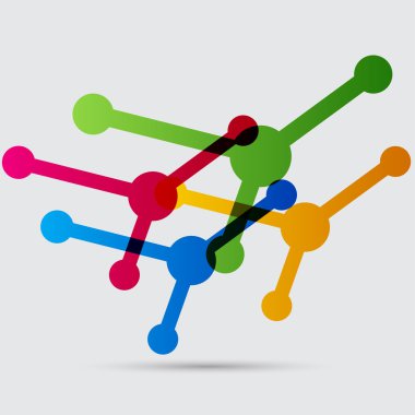 Molekülü, atom, bilim simgesi