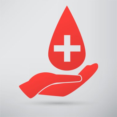 Bağış, kan, tıp simgesi