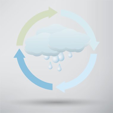 cloud with arrows icon clipart