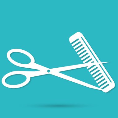 makas ve tarak simgesi