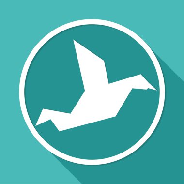 kağıt origami kuş simgesi