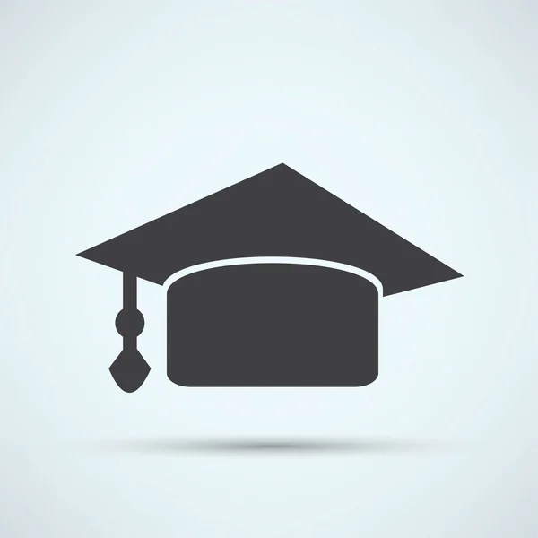 Tapa de graduación, icono de la educación — Vector de stock