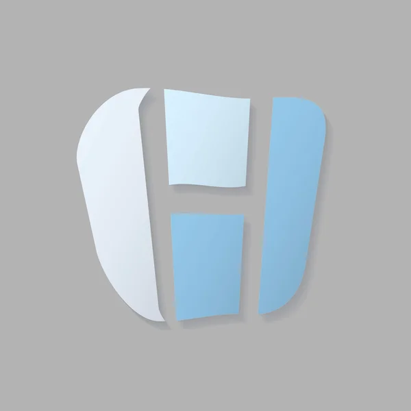Streszczenie ikona litera h — Wektor stockowy