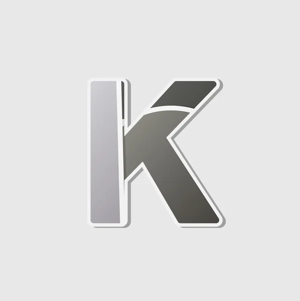 Icono abstracto con letra K — Vector de stock