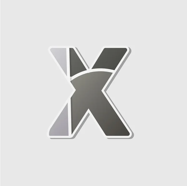 Abstracte pictogram met de letter x — Stockvector