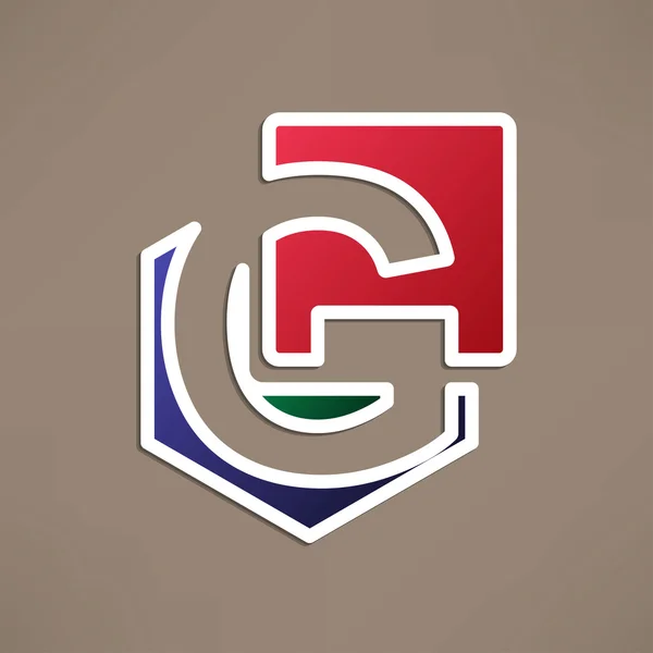 Ícone abstrato com letra G — Vetor de Stock