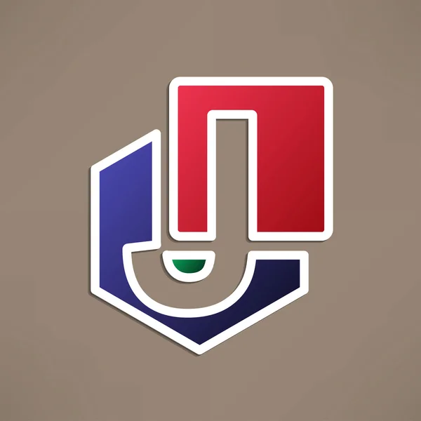 Иконка с буквой J — стоковый вектор