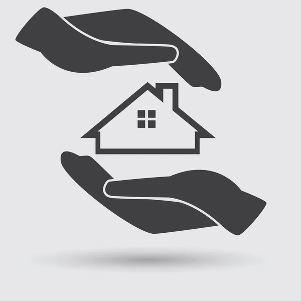 Protezione della casa, icona di assicurazione — Vettoriale Stock