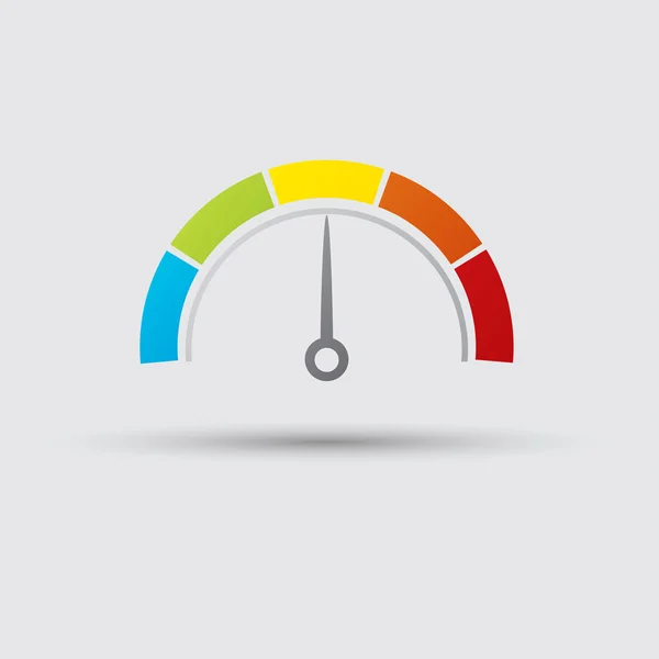Indicateur de vitesse icône de couleur — Image vectorielle