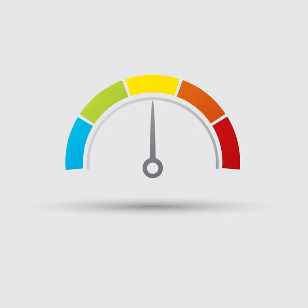 Snelheidsmeter kleur pictogram — Stockvector