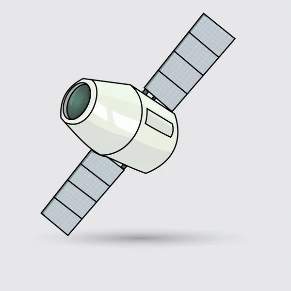 Satelliet station, ruimteschip pictogram — Stockvector