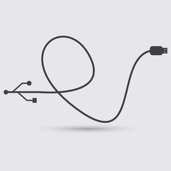 Computermuis, USB-pictogram — Stockvector