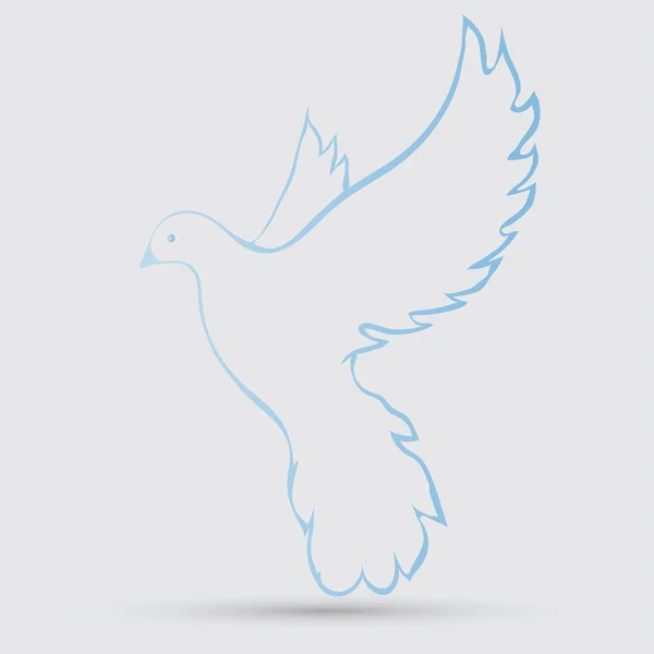 Paloma de la Paz símbolo — Vector de stock