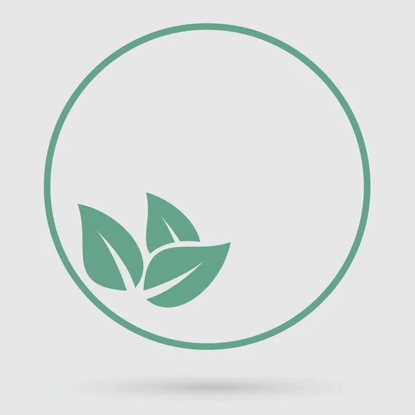 Eco, bladeren, natuur pictogram — Stockvector