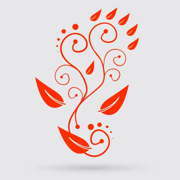 Floral abstractie, floral ornament — Stockvector