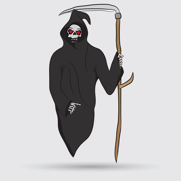 La muerte como símbolo scytheman — Vector de stock