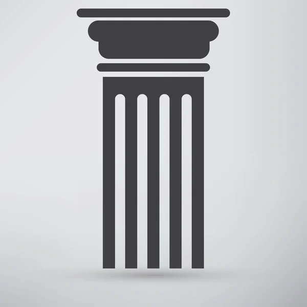 Columna antigua, icono del pilar — Vector de stock