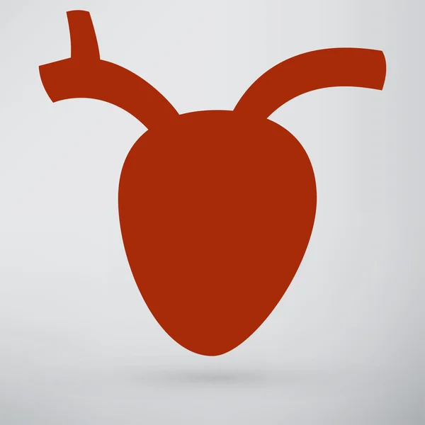 Icono corazón humano — Vector de stock