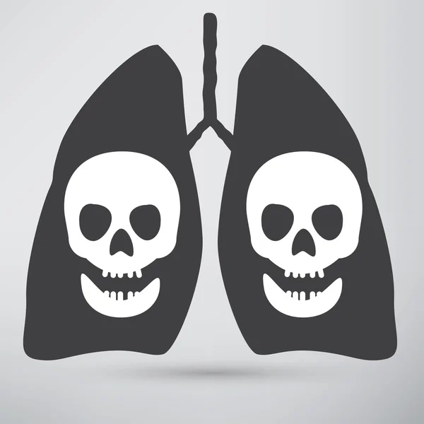 Pulmones humanos, icono de salud — Vector de stock