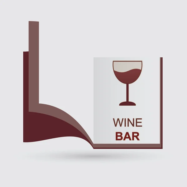 Menu, wine, bar icon — Stock Vector