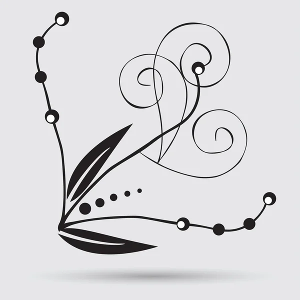 Abstracción floral, ornamento floral — Vector de stock