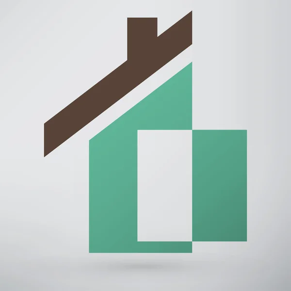 Maison, icône de l'immobilier — Image vectorielle