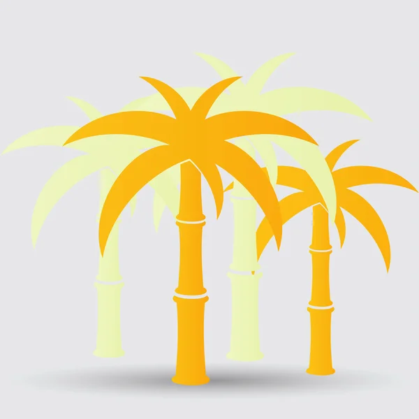 Palmiers, icône du voyage — Image vectorielle